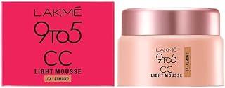 LAKMÉ 9To5 Cc Light Mousse With Vitamin E & A Hint Of Foundation | Matte Finish, Non-Comedogenic, Lightweight Mousse Foundation, 25Gm - Almond