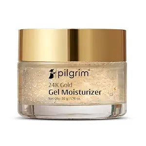 Pilgrim 24k Gold Gel Moisturizer with Hyaluronic Acid & Alpha Arbutin for men & women 50gm