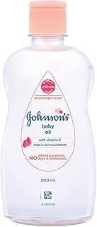 Johnson's Baby Oil with Vitamin E, Non-Sticky for easy spread and massage, 200ml