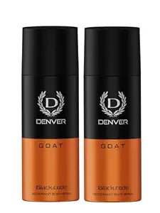 Denver G O A T Black Code Deo -150ML Each (Pack of 2)