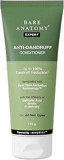 Bare Anatomy Anti-Dandruff Hair Conditioner with Biotin, Salicylic Acid & Rosemary | Removes Flaky Buildup | Moisturizes & Strengthens Hair | Reduces Frizz & Breakage | For All Hair Types | 175gm