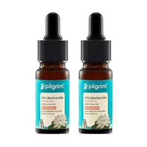 Pilgrim 10% Niacinamide Face Serum for Acne-Prone Skin -10ml (Pack of 2)