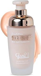 Glam 21 Silk Foundation-Lightweight Hydrating Oil-free Satin Formula for Long-lasting Makeup | Balance Skin pH Level | SPF35 UV Protection | Suitable for All Skin Type| 50gm, 04