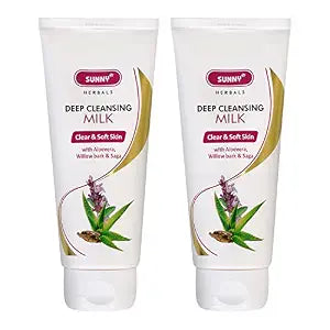 Sunny Deep Cleansing Milk With Aloevera Penetrates Deep Into Skin, Removes Dirt, Grime &