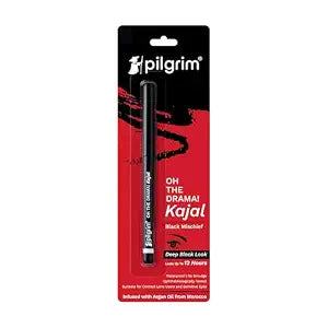 Pilgrim Black Mischief Kajal Smudge & Waterproof Single Stroke Matte Finish Lasts Up To
