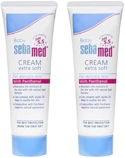Sebamed Baby Cream Extra Soft 50m|Ph 5.5| Panthenol and Jojoba Oil|Clinically tested| ECARF Approved (Pack of 2)