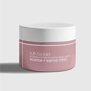 Truth Be Told TBT Wrinkle Corrector Face Cream with Licorice & Sariva (50ml) Anti-Aging Cream with Collagen Boost & Fine Line Reduction,Free from parabens, silicones, mineral oils