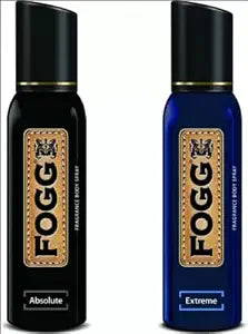 FOGG Deo Combo Pack (ABSOLUTE + EXTREME 300ml) Body Spray - For Men (300 ml, Pack of 2)