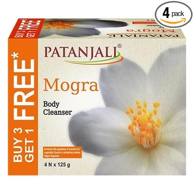 Patanjali Mogra Soap Set of 4 (3+1) -125g each