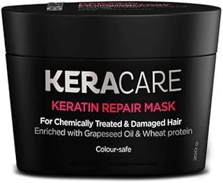 Keracare keratin Repair Mask,200 g || For Chemically Treated & Damaged Hair || Enriched With Grapeseed Oil || Colour-Safe || Sulphate & Paraben Free