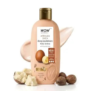 WOW Skin Science Shea Butter and Cocoa Butter Moisturizing Body Lotion - Deep Hydration - 