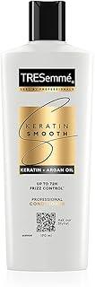 TRESemme Keratin Smooth Conditioner 190 ml, With Keratin & Argan Oil for Straight, Shiny Hair - Nourishes Dry Hair & Controls Frizz, For Men & Women