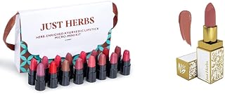 Just Herbs Ayurvedic Creamy Matte Lipstick Set38gm (Pack of 16) & Just Herbs Ayurvedic Creamy Matte Lipstick For Moisturiz