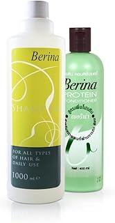 Berina Professional | Hair Shampoo & Protein Conditioner | 1000ml & 400 ml | Cleanses and Nourishes Hair