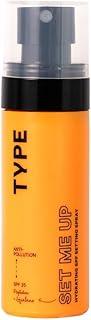 TYPE BEAUTY INC. Hydrating Setting Spray with SPF 35 PA++++ | 12Hr Long-Lasting & Hydrating | Dewy Finish for Fine Lines & Wrinkles | Anti-Aging | Lightweight & Refreshing | Makeup Fixer | 60ML