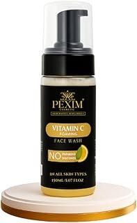 PEXIM COSMETIC Vitamin C Foaming Face Wash For Brighter and Glowing Skin | Daily Cleanser | Face Wash For Man & Woman | Suitable For all Skin Types | 150ml Pack of 1