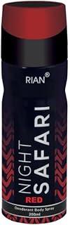 RIAN Night Safari Red Deodorant Body Spray (200 ml)