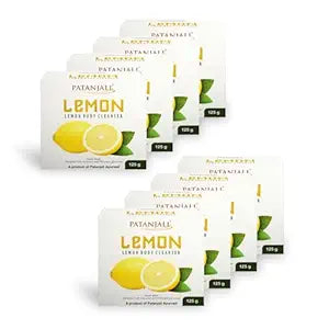Patanjali Lemon Body Cleanser Soap 125g, Refreshing Body Wash, Gentle Cleansing Soap, Suit