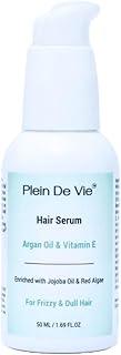 Plein De Vie Hair Serum | For Frizzy & Dull Hair | Argan Oil | Vitamin E | Silky Texture and Shine | Gender Neutral | Non Greasy | 50ml