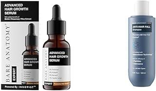 Bare Anatomy Advanced Hair Growth Serum 30ml and Bare Anatomy Anti Hair Fall Shampoo|5x Hair Fall Control & Growth - 250ml