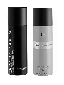 Bogart Bogart Silver Scent + Pour Homme Deo Combo Set - Pack Of 2, 400 ml (Pack of 2)
