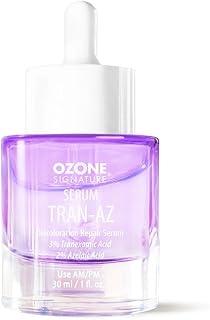 Ozone Signature Serum Tran-Az | 3% Tranexamic Acid and 2% Azealiac Acid for Uneven Skin Tone, Dark Spots, Acne Scars | Discoloration Repair Serum for Men & Women | 30 ML