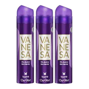 VANESA Touche Deodorant Body Mist For Women - 150ML Each, Pack of 3