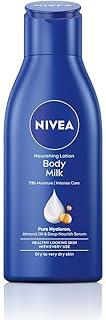 NIVEA Nourishing Body Milk 120ml Body Lotion with Deep Moisture Serum | 48 H Moisturization | With 2X Almond Oil | Smooth and Healthy Looking Skin |For Very Dry Skin