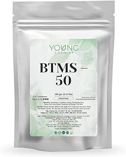 Young Chemist BTMS - 50 (Behentrimonium Methosulfate 50) | Plant Based Emulsifier Wax for Lotion Making, Cream, Hair Conditioner, Cosmetic Making & DIY Personal Care for Face, Hair, Skin & Body (100g)