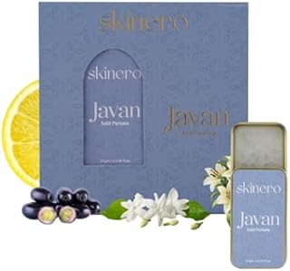 Skinero Javan Solid Perfume, Unisex, Natural Fragrance, Alcohol-free, 12g | Pocket Perfume | Women Soild Deodorant | Gift Perfume set