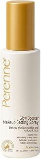 Perenne Glow Booster Makeup Setting Spray with Hyaluronic acid, Aloe vera and Niacinamide| Natural Dewy Finish| Hydrating| Long Lasting Makeup Fixer|Alcohol Free| Paraben Free (100 ml)
