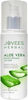 Jovees Herbal Aloe Vera Moisturising Lotion |With Sandal And Peach Extract |Nousishes, Heals and Hydrates Skin | For Oily And Sensitive Skin | Alcohol And Paraben Free |, 200ml