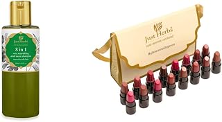 Just Herbs 8 In 1 Root Nourishing Amla Neem Hair Fall Control Shampoo & Paraben Free 200 Ml & Ayurvedic Creamy Matte Lipst