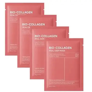 Bio-Collagen Hydrating Korean Sheet Face Mask with Niacinamide (Pack Of- 4) | 4GMS