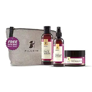 PILGRIM Spanish Squalane Extra-Glow Skin Care Gift Kit with Free Jute Bag | 100ML
