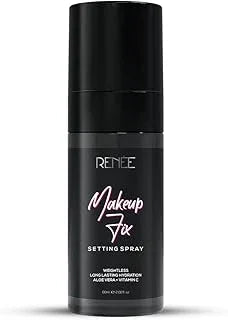RENEE Makeup Fixer Setting Spray 60ml| Infused With Aloe Vera & Niacinamide| Prevents Cracks, Minimizes Pores & Fine Lines| Long Lasting & Weightless Formula
