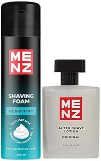 MENZ Sensitive Shaving Foam 250gm & Original After Shave Lotion 100ml Combi Pack for Men