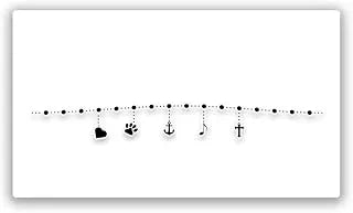 VANVATI Anklet With Pow, Heart, Ankle And Jesus Cross Temporary Tattoo Sticker For Male And Female Tattoo Sticker