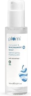Plum 3% Niacinamide & Rice Water Face Toner | Alcohol-Free Toner for Oily Acne Prone Dry Combination Skin | Pore Tightening & Glowing Skin |Fades Blemishes, Brightens & Smoothens | Women & Men | 150ml