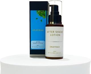 SNAYRAH 65 ML Aftershave Lotion | 1.5% Menthol & Vitamin B5 | Paraben & Sulphate Free | Cooling & Hydrating with Long Lasting Mint Scent