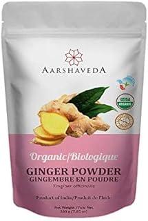 Aarshaveda Organic Ginger Root Powder | USDA & INDIA ORGANIC certified | Halal India Certified | 200g