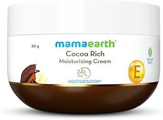 Mamaearth Cocoa Rich Moisturizing Cream with Cocoa Butter & Vit E for Deep Nourishment 50g | For Face, Hand & Body | 24H Long-lasting Moisturization | Non-Greasy & Quick Absorbing | All Skin Types