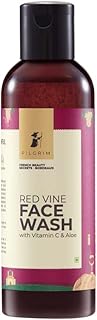 Pilgrim French Red Vine Face Wash with Vitamin C & goodness of Aloe for Anti Ageing & Dark Spots |Face wash for dry skin | Face cleanser for dry skin | Men and Women|100ml