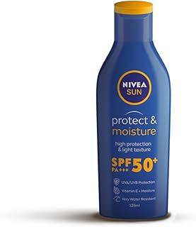 NIVEA Sun Protect And Normal Moisture 125Ml Spf 50 Advanced Sunscreen For Instant Protection| Pa+++ Uva - Uvb Protection System| Vitamin E + Moisture| Very Water Resistant| For Men & Women
