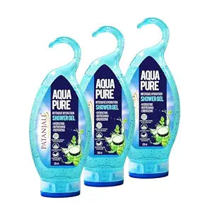 Patanjali Aqua Pure Intensive Hydration Shower Gel 250ml (Pack of 3), for Refreshing Clean