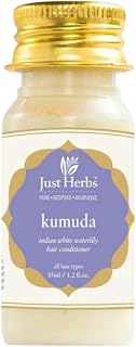 Just Herbs Ayurvedic Kumuda Indian White Waterlily Silicone free Hair Conditioner, For all Hair Type, Sulphate & Paraben F