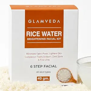 Glamveda Rice Water Brightening Facial Kit for Women | 40GMS