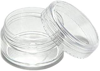 Hunky Dory 96pcs 5grams PS Acrylic Transparent with Clear Cap Cosmetics Shan Container for Creams,Lip Balm, Body Butter, Essential oil, Costemic, Makeup, Travel Use
