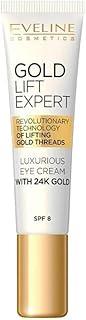 Eveline Cosmetics Under Eye Cream for Men & Women, Dark Circles Removal Cream, Wrinkles and Fine Lines,improves the Skin’s Firmness and Tone, Gold Lift Expert - 15ml