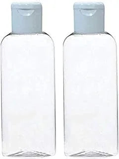 Hunky Dory 50ml Empty Clear Plastic Bottles Refillable Travel Size Cosmetic Containers Small Leak Proof Squeeze Bottles with White Flip Cap for Toiletries,Shampoo. (Pack of 3)